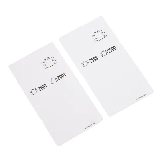 500 self-adhesive luggage tags, pre-printed, series 2001-2500