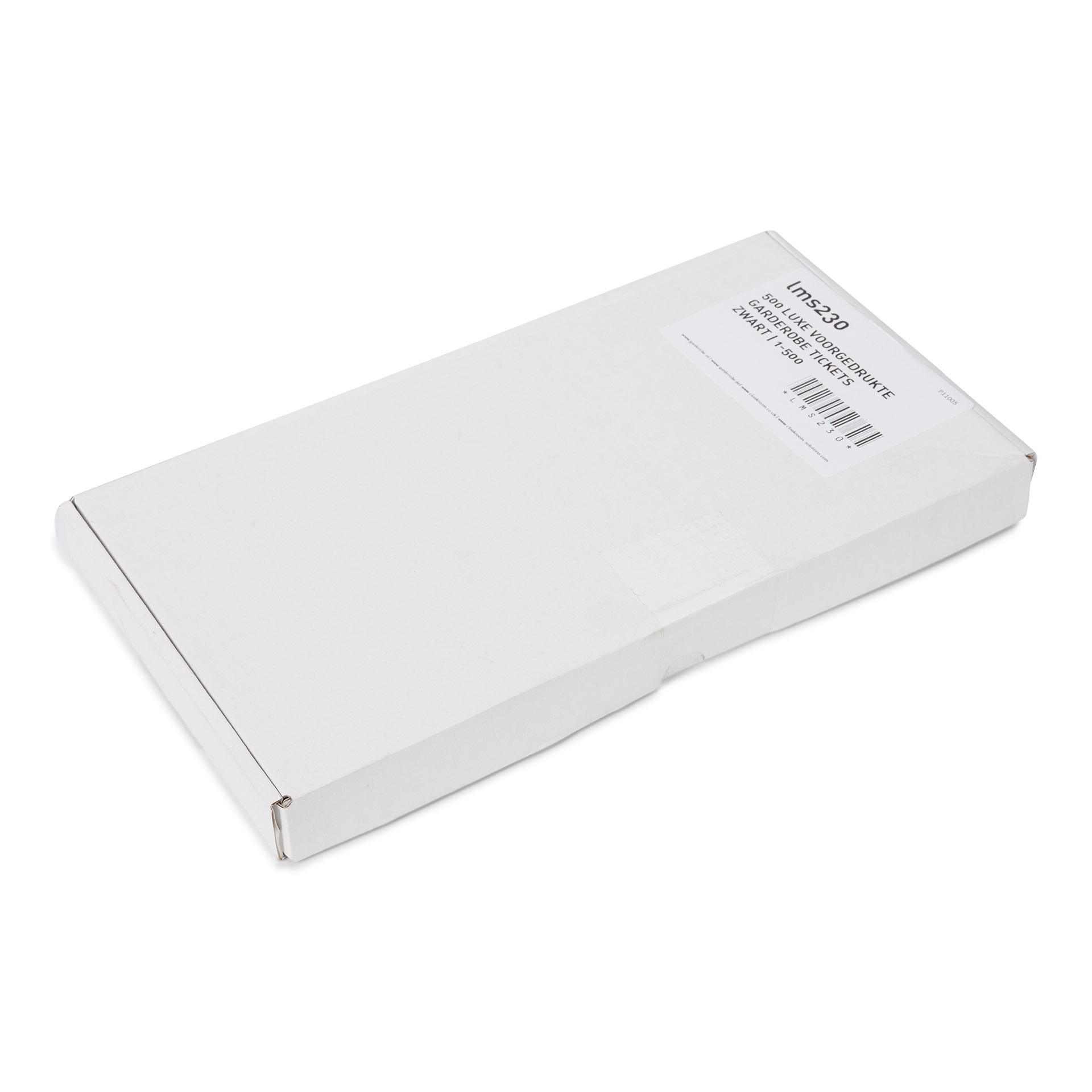 500 deluxe pre-printed wardrobe tickets, black